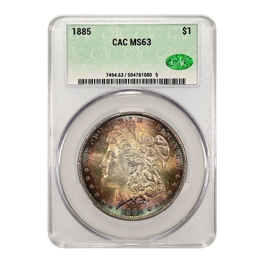 1885-Morgan-CAC-MS63-Toned