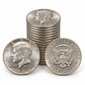 1964_Kennedy_Uncirculated_Roll_90%-Silver